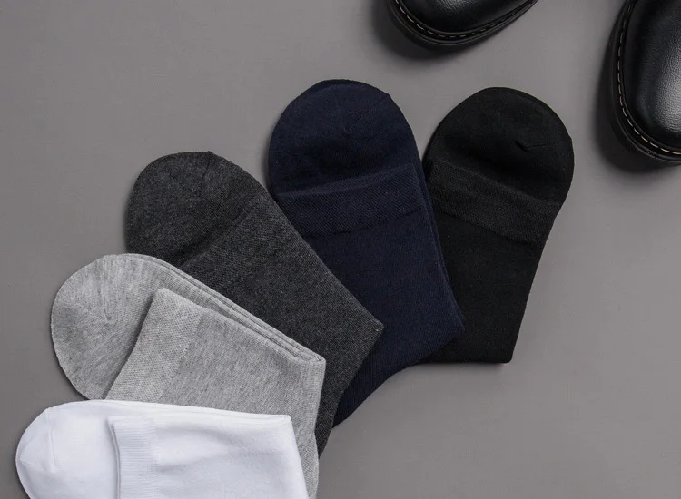 Hohe Qualität 10 Paare/los männer Baumwolle Socken Neue Stil Schwarz Business Männer Socken Weiche Atmungsaktive Männliche Socken Plus Größe (6,5-14) – Detail 4