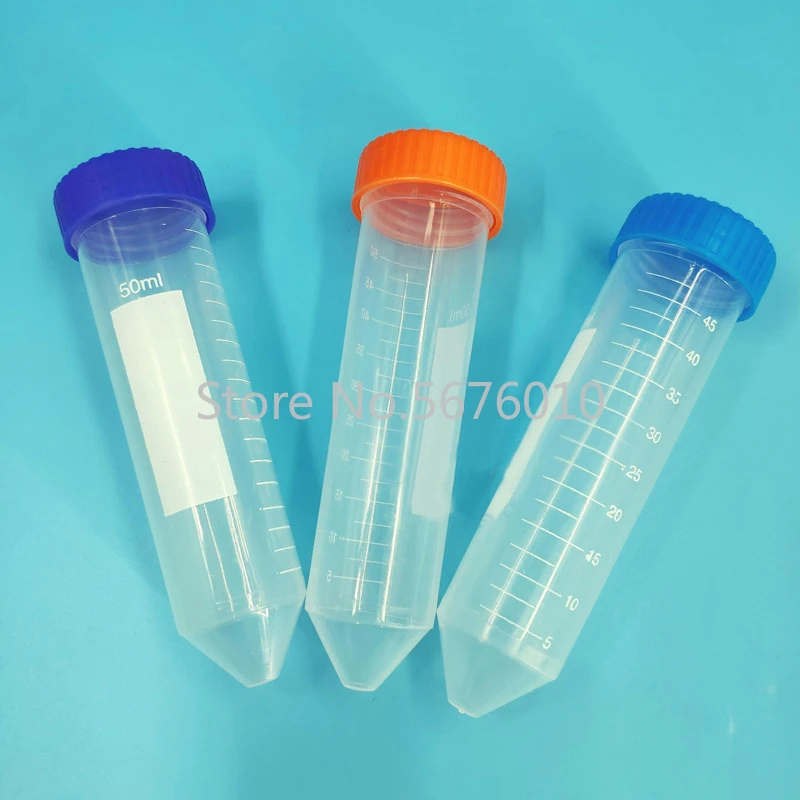 

50pcs/lot 50ml Sharp Bottom Plastic Centrifugal Tube PP Laboratory Container Vial with Screw Cap
