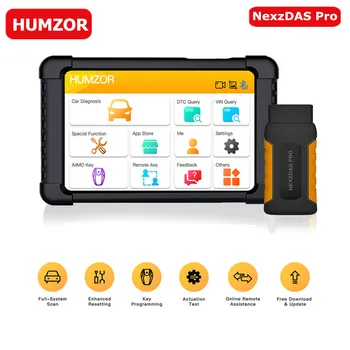 

Humzor NexzDAS Pro Bluetooth 10inch Tablet Full System Diagnostic Tool OBD2 Scanner with IMMO/ABS/EPB/SAS/DPF/Oil Reset
