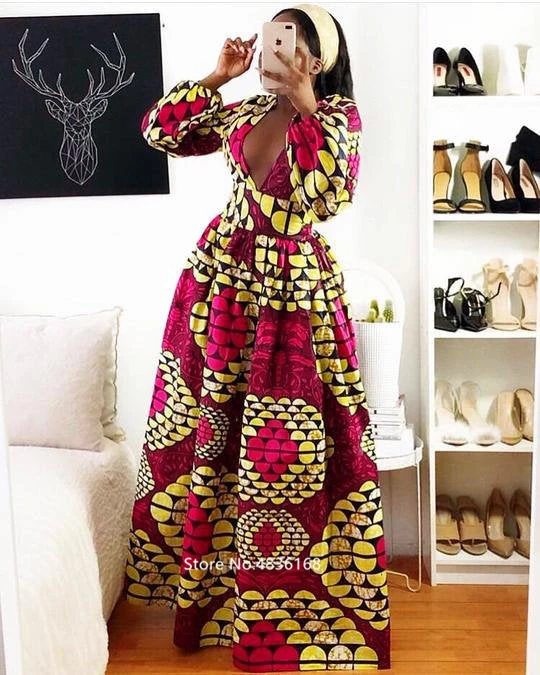 Robes africaines manches longues Dashiki 327