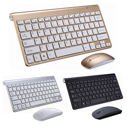 Ensemble Mini clavier et souris sans fil portable 2.4G, pour ordinateur portable, Mac, ordinateur de bureau, Smart TV, PS4 
