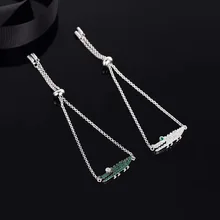 Новое поступление, кубический цирконий, зеленое серебряное маленькое животное, амулет, браслет, хрустальные стразы, женское ожерелье, ювелирные изделия, подарки для женщин