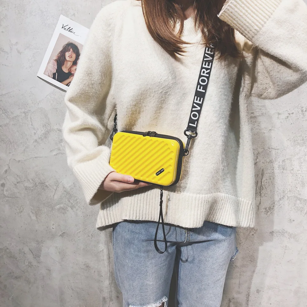 

Women Luxury Hand Bags 2019 New Suitcase Shape Totes Fashion Mini Luggage Bag Women Multi-funcation Clutch Bag Mini Box Bag