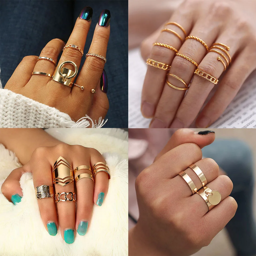Кольца женские в стиле панк модные кольца среднего размера на палец регулируемые