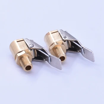 

Car Auto Tyre Wheel Tire 8mm Brass Air Chuck Inflator Pump Valve Clip Clamp Connector Adapter Valve Connector Clip-on