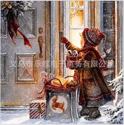 AliExpress горячие модели рождественскую ночь Сюэ Чжун песня подарок маленькой девочки алмазов картина на стену