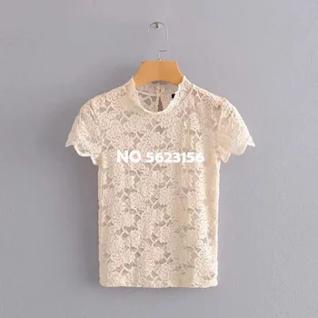 

New fashion lace T-shirt Summer flowers embroidery woman tops elegant tees 2020 counter brand high quality clothes