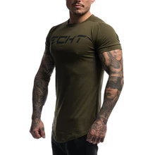 Мужская модная хлопковая футболка с короткими рукавами с принтом модные повседневные тренажерные залы фитнес, бодибилдинг, тренировка футболки мужские топы брендовая одежда