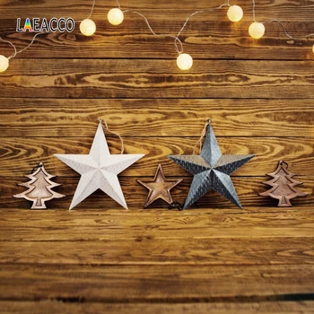 

Laeacco Christmas Star Pine Tree Wood Toy Decor Baby Wooden Floor Photography Backgrounds Photographic Backdrop For Photo Studio