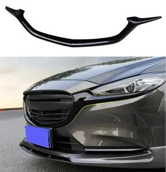 

ABS Black Car Front Bumper Mesh Grille Grills Strip Trims Cover For Mazda 6 M6 MAZDA6 2020 2021 Year