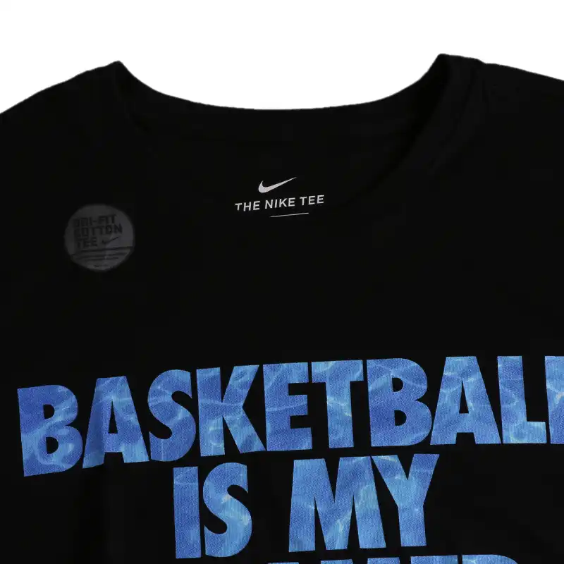 black and blue nike shirt