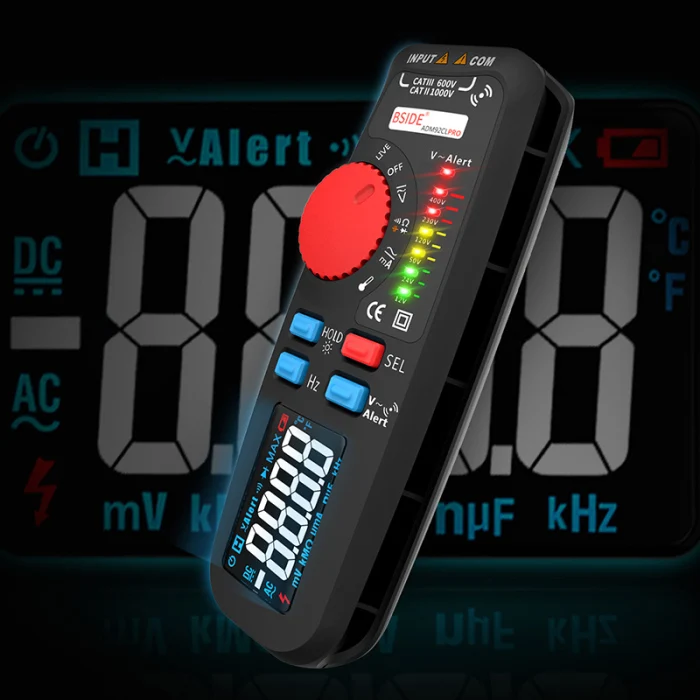 Лучший мультиметр ADM92CL PRO 6000, цифровой мультиметр True RMS, автоматическое напряжение, температура, тестер непрерывности диодов 889
