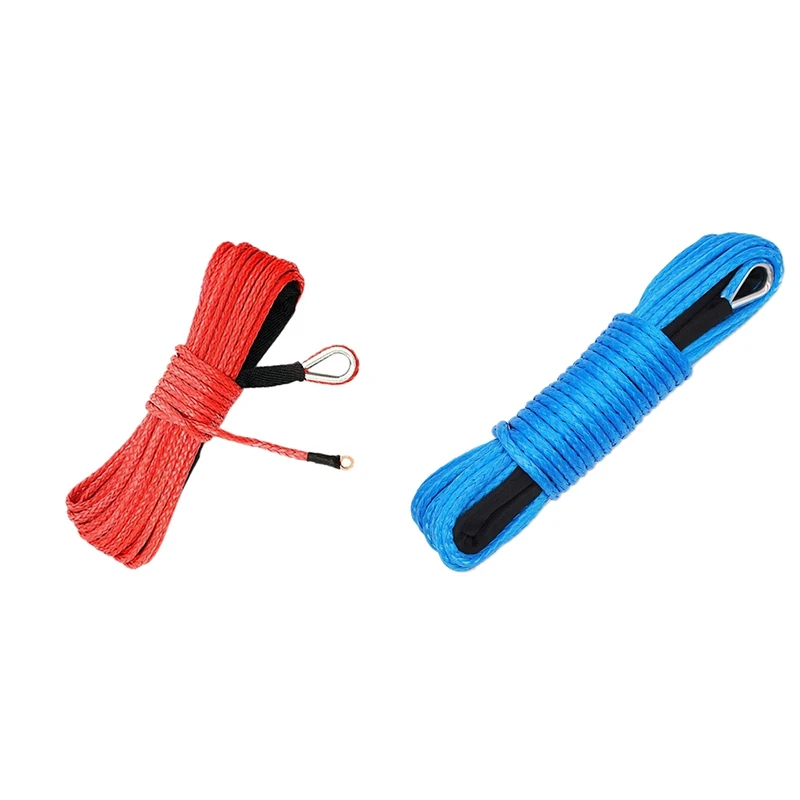 Синтетическая лебедка 3/16 дюйма X 50 дюймов 7700 фунтов трос с защитным рукавом для ATV