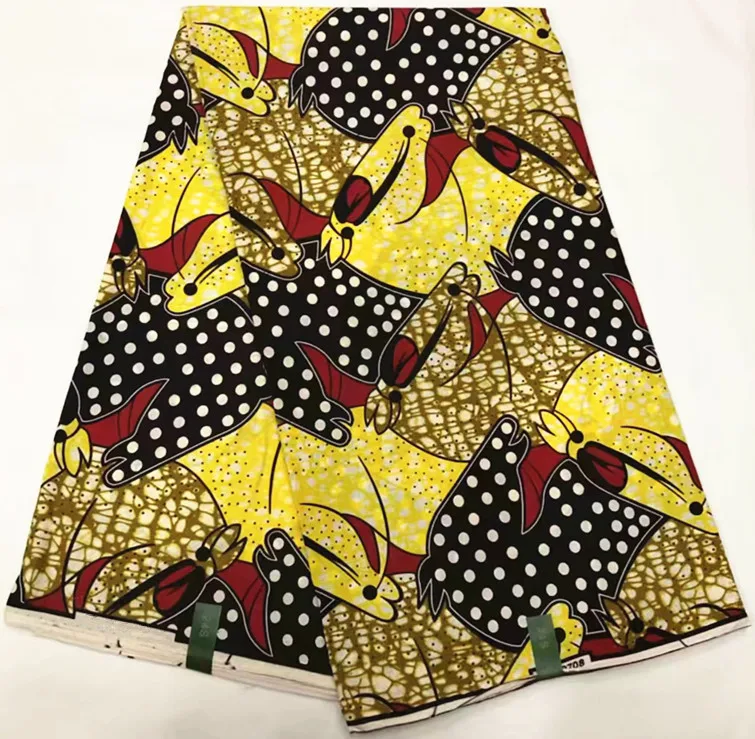 Java восковая печатная ткань Африканская восковая печатная Ткань 6 ярдов хлопковая ткань Анкара ткань нигерийский воск LJ-A5
