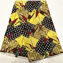 Java восковая печатная ткань Африканская восковая печатная Ткань 6 ярдов хлопковая ткань Анкара ткань нигерийский воск LJ-A5