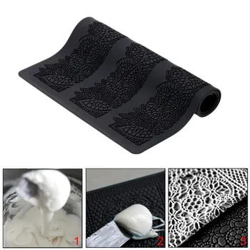 

Flower Pattern Silicone Mat Fondant Cake Lace Embossed Cake Mold Sugar Lace Mat Cake Decorating Tool Embossing Mat June 30th