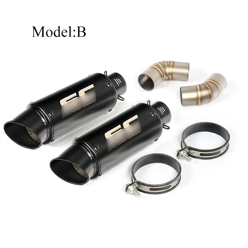 Для поездок на мотоцикле Ducati Monster 696 695 795 796 1100 Мотоцикл выхлопной трубы слипоны Hypermotard 796 средняя Соединительная труба глушителя Хвост советы - Цвет: B