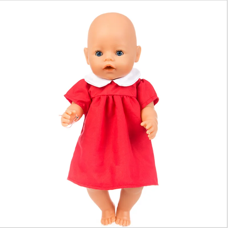 Born Baby Doll Одежда Аксессуары подходит 18 дюймов 43 см Единорог плюшевая шляпа белый красный Звезда узел пряжа юбка костюм для ребенка фестиваль подарок - Цвет: Q-104