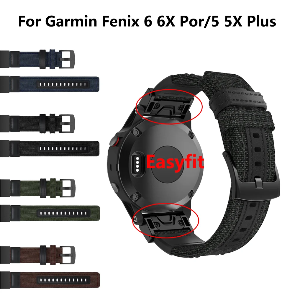 Ремешок нейлоновый спортивный для Garmin Fenix 6X 6 6S Pro 5X 5 5S Plus 3 HR 20 мм|Ремешки часов| |