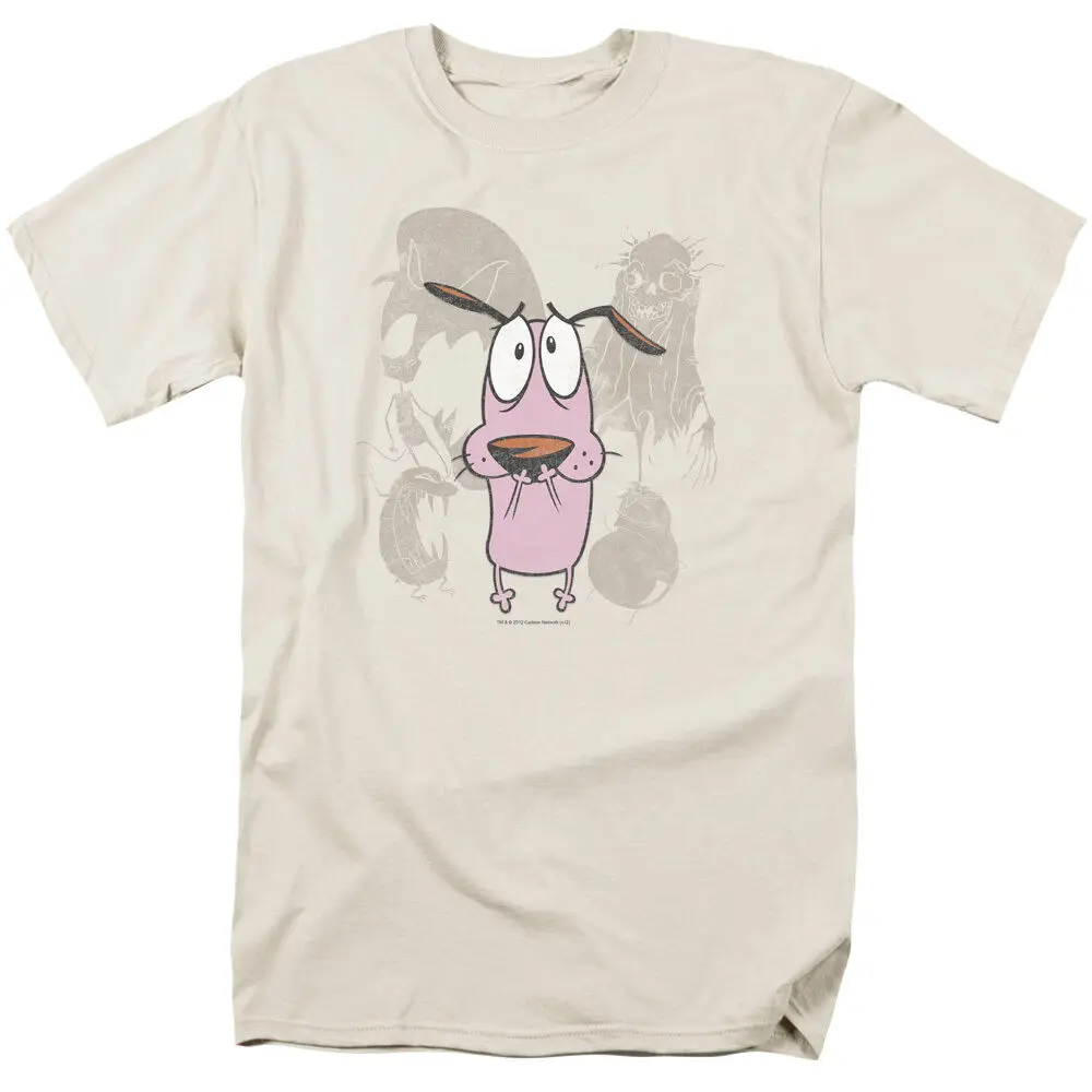 

Cartoon Network Courage The Cowardly Dog Show Monsters Tee Shirt Adult S-3XL Cotton Harajuku Funny Tee Shirt