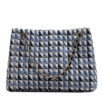 

Female Winter Vintage Tweed Bag Woolen Purse Fashion Handbags For Women Ladies Shoulder Bags Women's Crossbody Messenger Bag sac