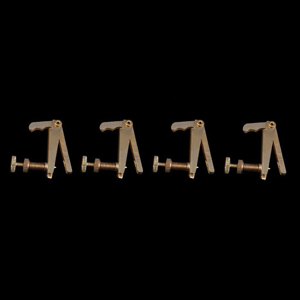 4pcs Violin Tuners Settings Golden Spare Parts For 3/4 4/4 Violin