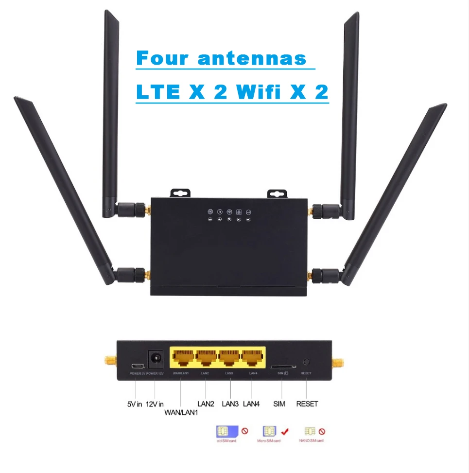 GC111 300Mbps 4G LTE WiFi Router CAT4 Industrial