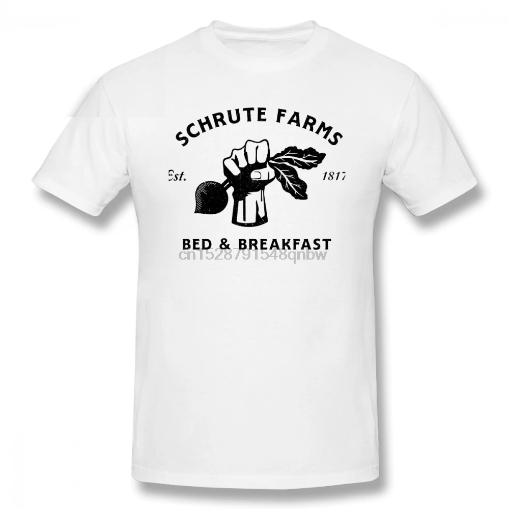 Для мужчин s офис ТВ футболки Schrute Farms футболка Awesome хлопок с принтом для плюс