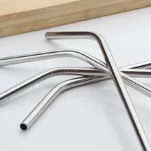 4 шт. Премиум Высокое качество нержавеющая сталь питьевой набор соломинок Металл прямой изогнутый соломинки многократного использования с чистящей щеткой для кружек