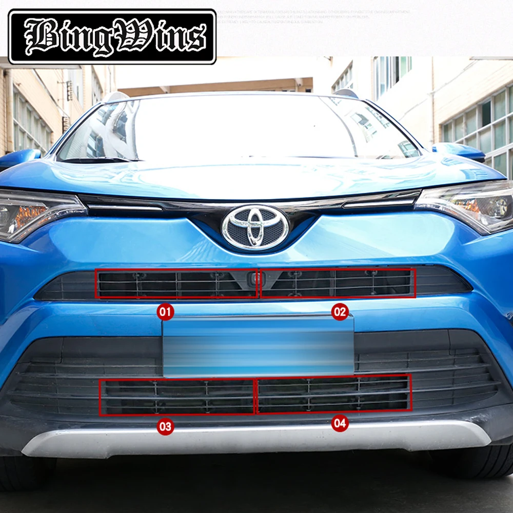 Автомобильный Стайлинг для Toyota RAV4- автомобиля из нержавеющей стали, Пластиковая передняя решетка, сетка от насекомых, аксессуары, бак для воды, сетка, анти-сетка