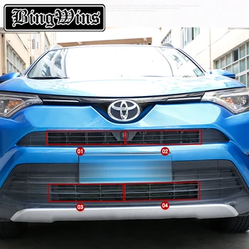 

Car styling For Toyota RAV4 2016-2019 Car Stainless Steel plastic Front Grille Insect Net Accessories water tank net anti-mesh