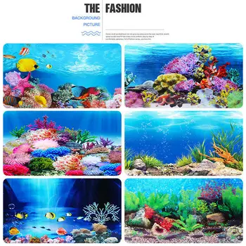 

Stylish New Fish Tank Aquarium Background 2 Sided Poster Aquarium Ocean Landscape Decor Home Decoration
