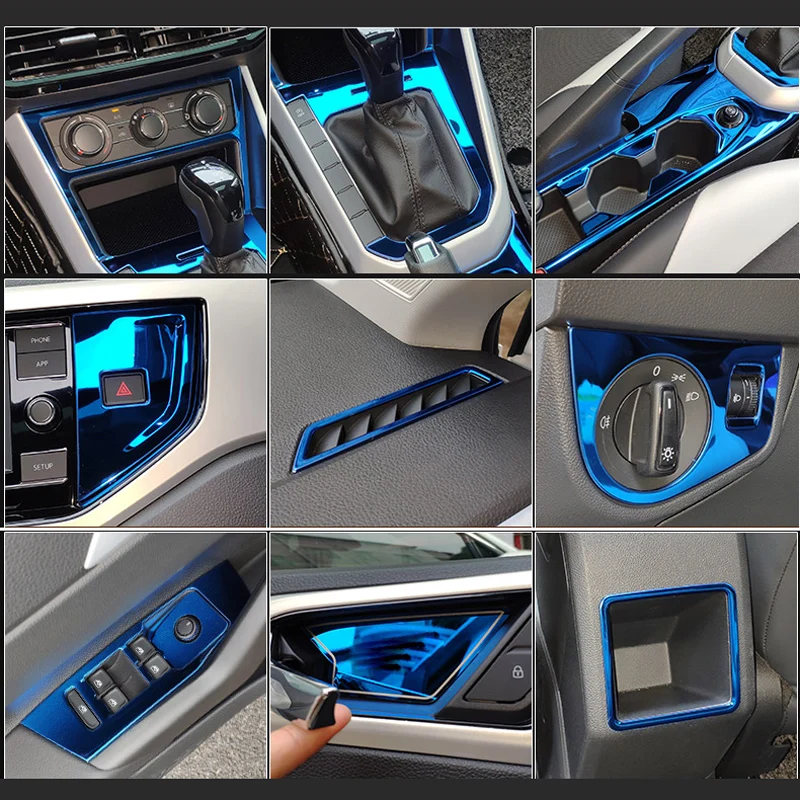 

blue item for POLO PLUS 2019 Shift panel Air conditioning outlet Decorative frame Stainless steel