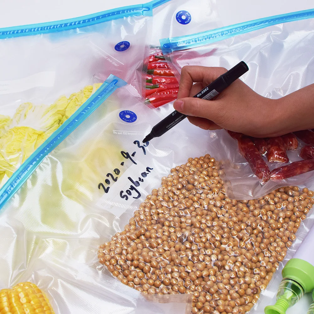Reusable Vacuum Seal Bags for Food Freezing Storage with Hand Pump