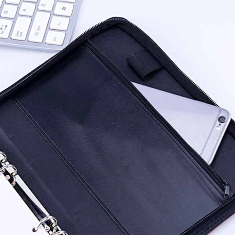 A5 Padfolio с калькулятором папка на молнии портфель для ноутбука папка для руководителя спиральная дорожная записная книжка
