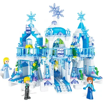 

building blocks friends castle Girls' Series Iceland Romance Children's Intelligence Assembled Building Blocks Toys