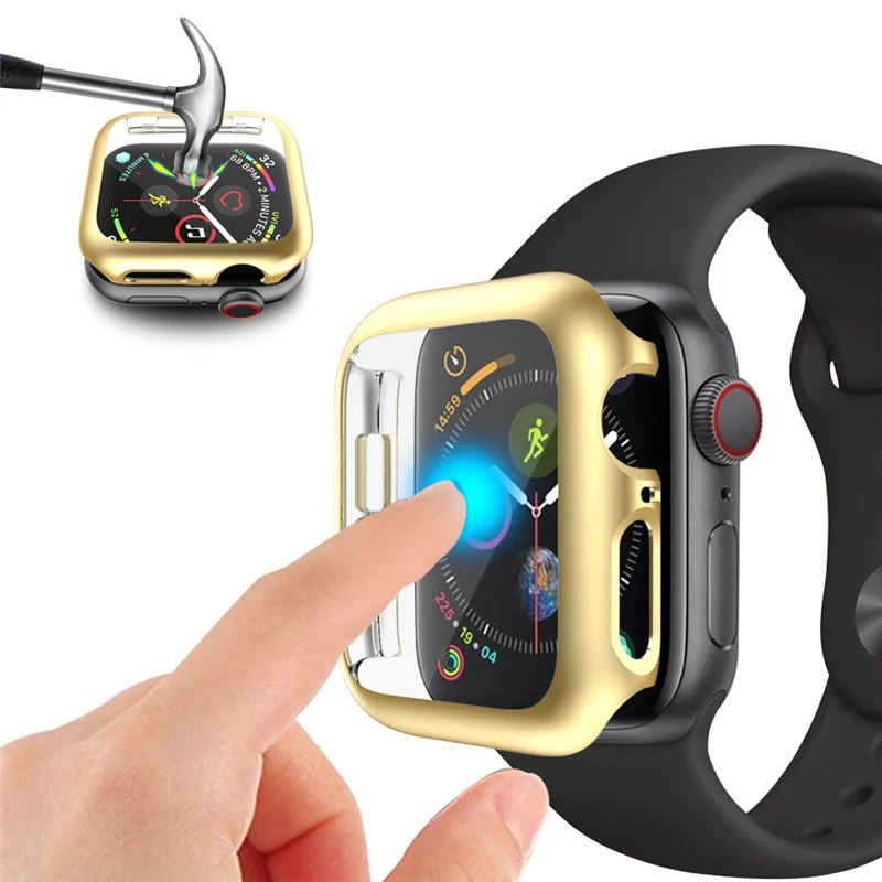 

Ultra-thin Shock-Proof Screen Protector Case for apple watch 5 series 4 44mm Shatter-Resistant Bumper Cover for iwatch 40mm 44mm