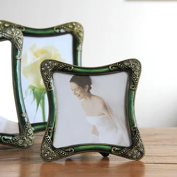 

1PCS 4 Inch 6 Inch 7 Inch 10 Inch Diamond-encrusted Metal Photo Frame Wedding Photo Frame Studio Family Picture Frames