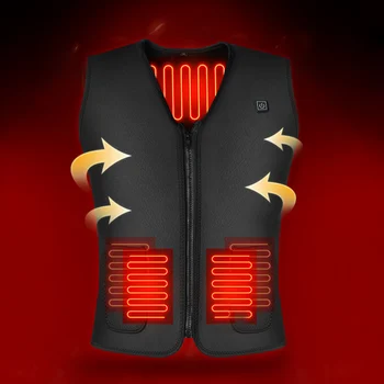 

Electric USB Heated Vest Men Waistcoat Woman Coat Thermal Softshell Heated Jacket Vest Skiing Hiking Heating Jacket Clothing