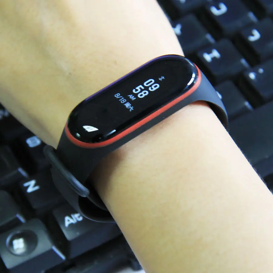 Ремешок для Xiaomi Mi Band 4 3 Силиконовый Браслет замена MiBand запястье двойной цвет ТПУ