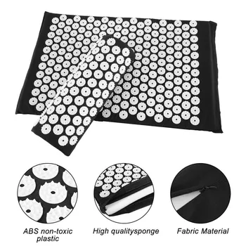 

Massage Yoga Mat Acupressure Mat Relieve Stress Back Spike Acupuncture Mat Massager Cushion Pillow For Beginner Environmental