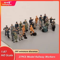 Modèle de aménagement de chemin de fer, 27 pièces, échelle Ho 1:87, aménagement de paysage de chemin de fer, bricolage, Dioramas miniatures, affichage de jeu 