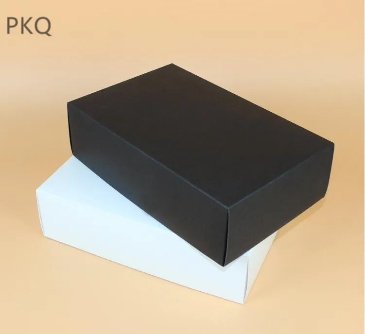 28*18*8cm 10pcs Large Carton Box With Lid Gift Boxes Clothing Packaging Black Kraft White Big | Дом и сад