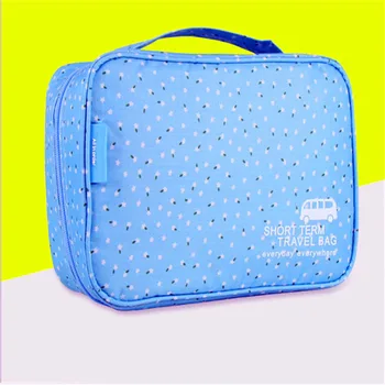 

Korean Version Fashion Storage Organizer Oxford And Mesh Portable Cosmetic Square Travel Wash Pouch Storage Bag Handbag