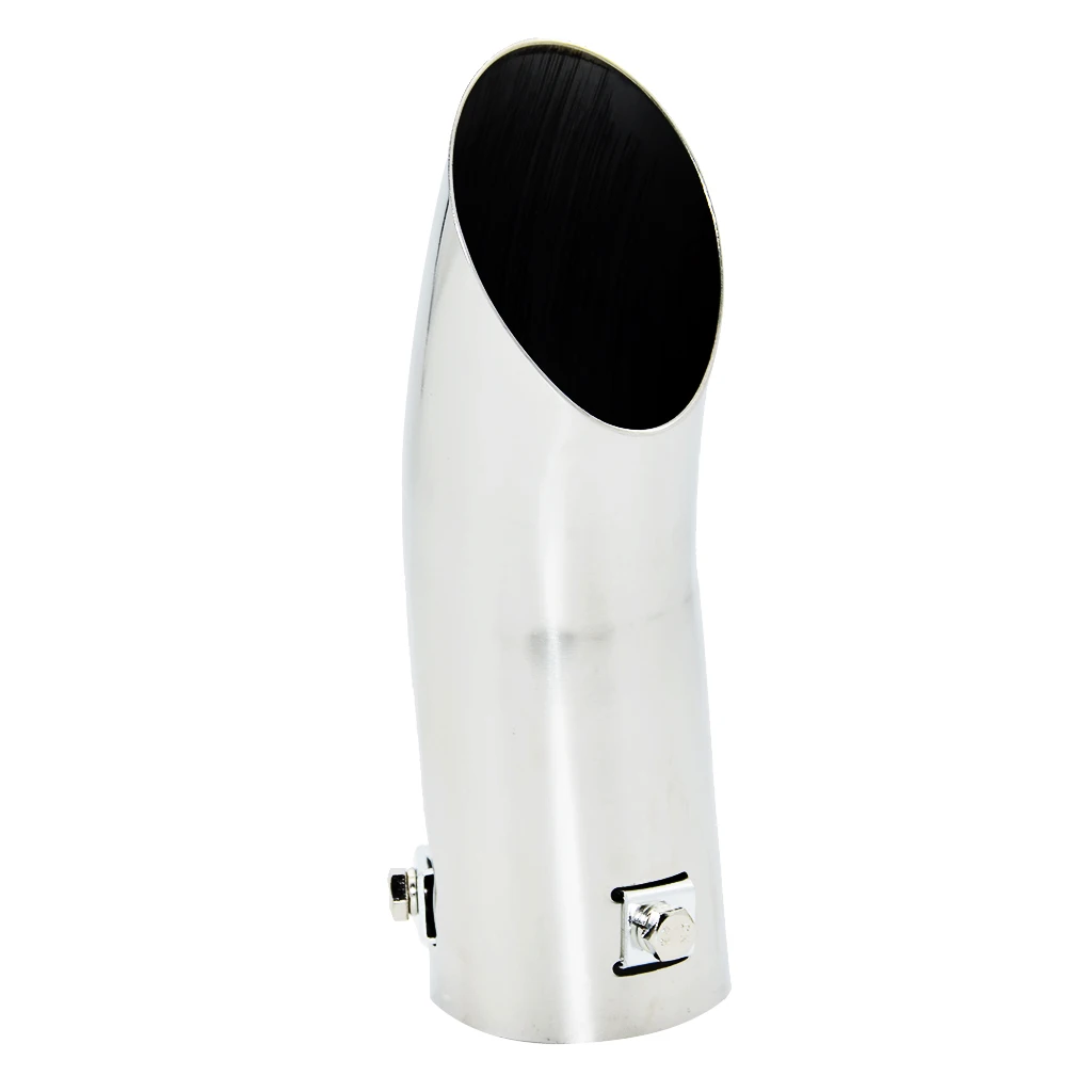 범용 스테인레스 스틸 자동차 테일 배기 팁, 라운드 머플러 파이프, 59mm