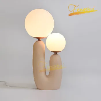 

Modern Creative Resin LED Table Lamp Lighting Nordic Creative Glass Table Decoration Lamp Loft Bedside Living Room Table Lights