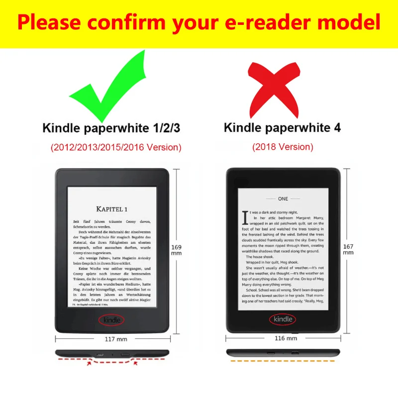 Чехол для Kindle Paperwhite 1 / 2 /3 с ручным ремешком чехол 2016 2015 2013 2012 автоматическая