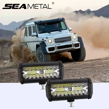 

7'' Car Light Assembly 3 Rows 120W Combo Fog Driving Lights for Cars Led Work Light Bar for Vehicle Offroad Tractor Truck SUV