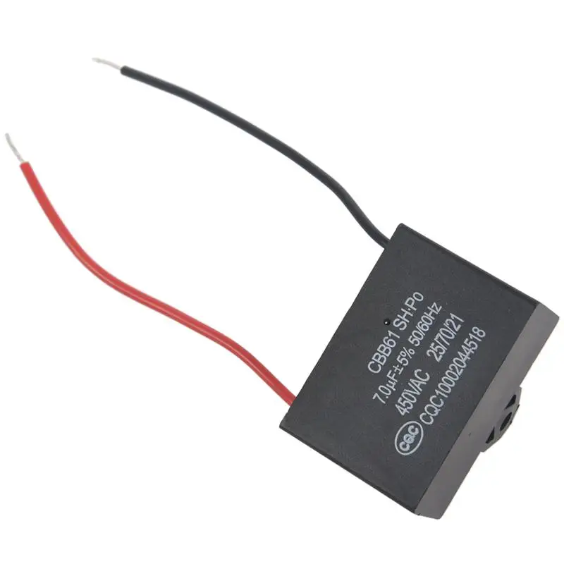 

Polypropylene film AC Motor Run condenser 7 uf 5% 450 V CBB61