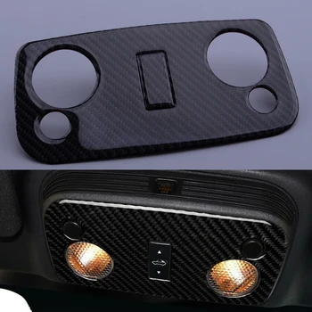 

Car Carbon Fiber Front Reading Light Frame Trim Cover Decoration Fit For Ford Mustang 2009 2010 2011 2012 2013